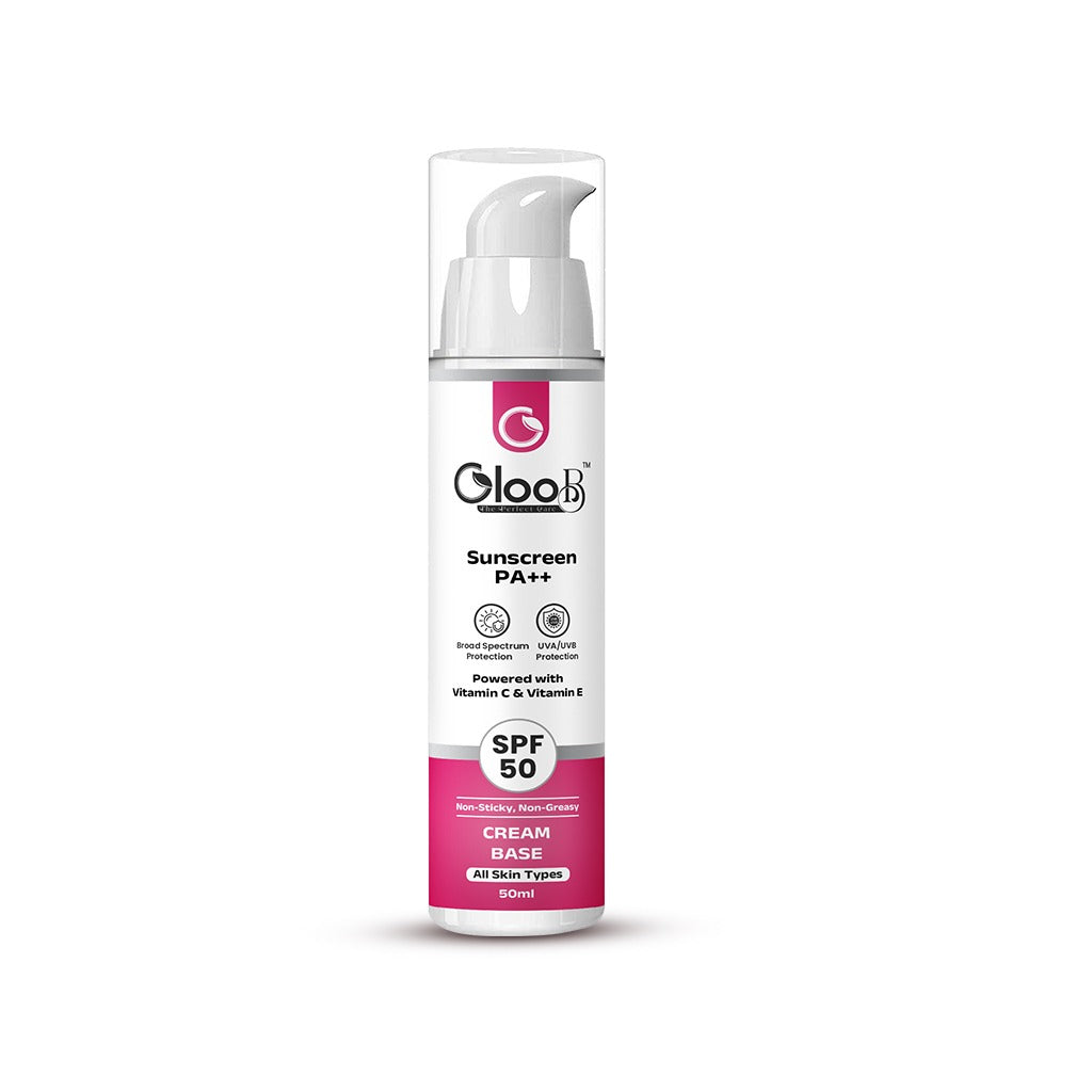 GlooB Sunscreen PA++ SPF 50 – Broad Spectrum Protection (50 ml)