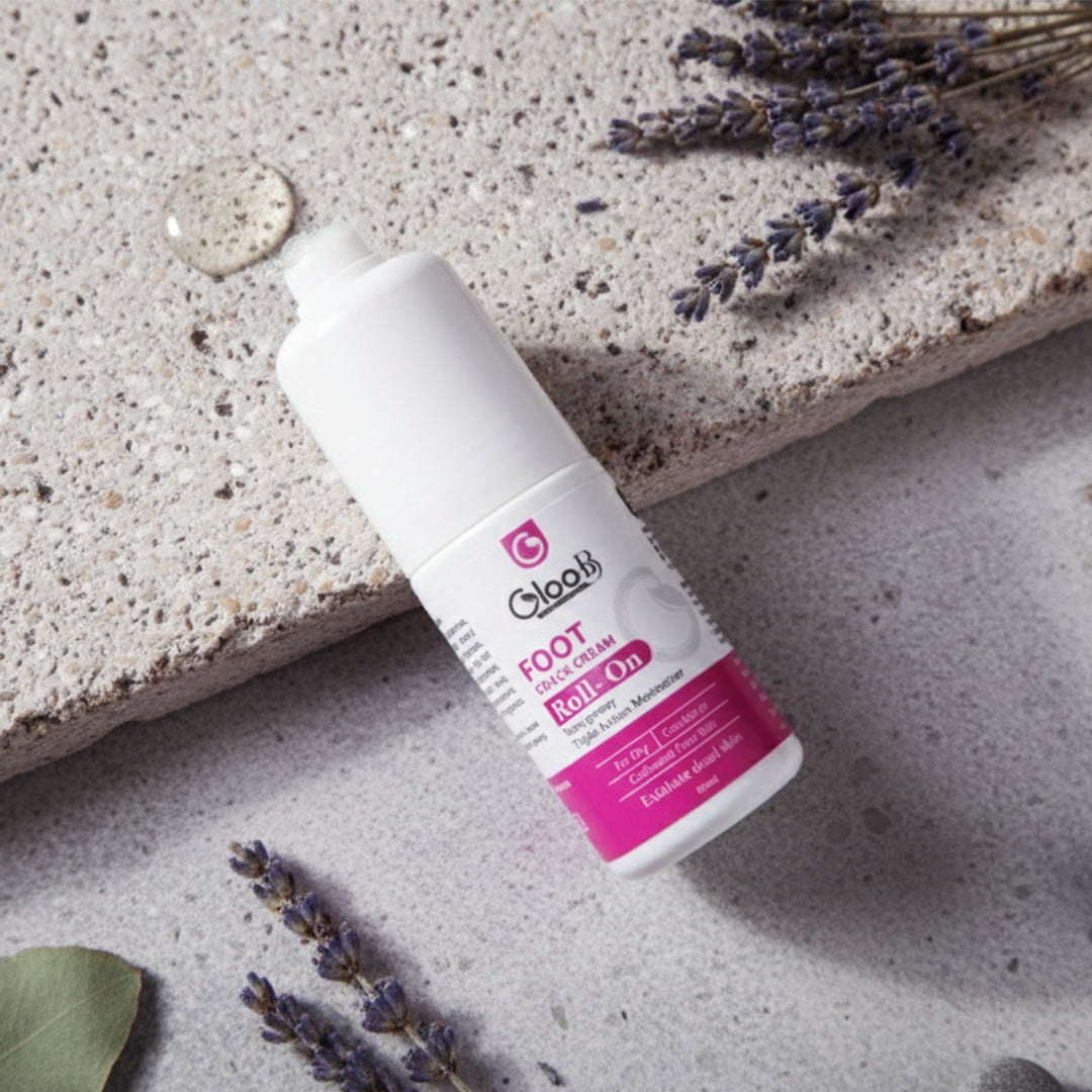 GlooB Foot Crack Cream Roll-On  Non-Greasy | Triple Action Moisturizer