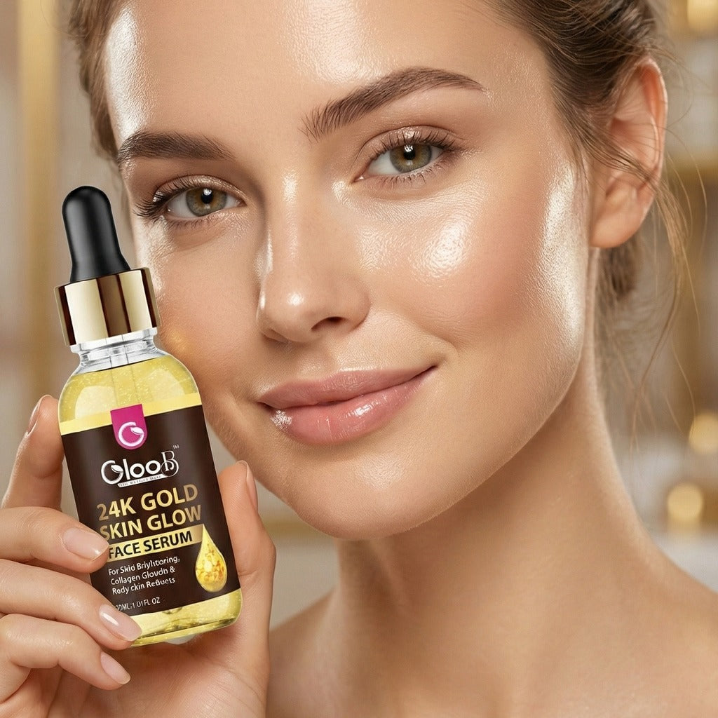 GlooB 24K Gold Skin Glow Face Serum – Brightening, Hydration & Anti-Aging (30 ml)