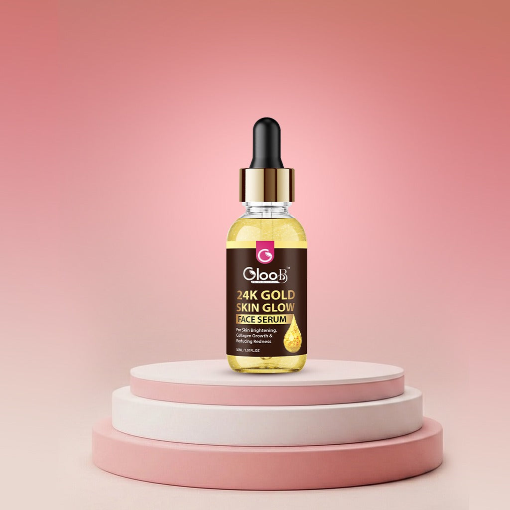 GlooB 24K Gold Skin Glow Face Serum – Brightening, Hydration & Anti-Aging (30 ml)