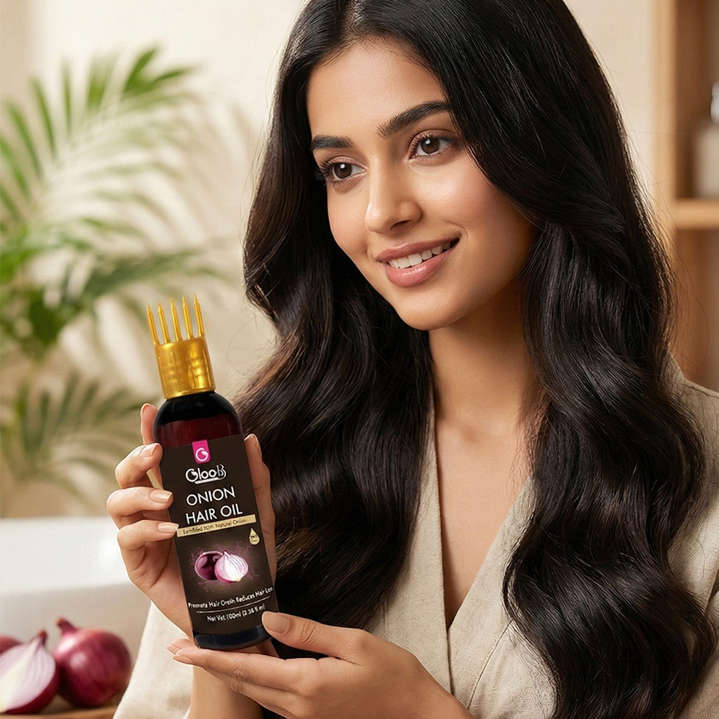 GlooB Onion Hair Oil – Enriched with Natural Onion Extract