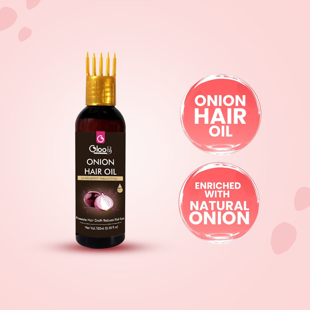 GlooB Onion Hair Oil – Enriched with Natural Onion Extract