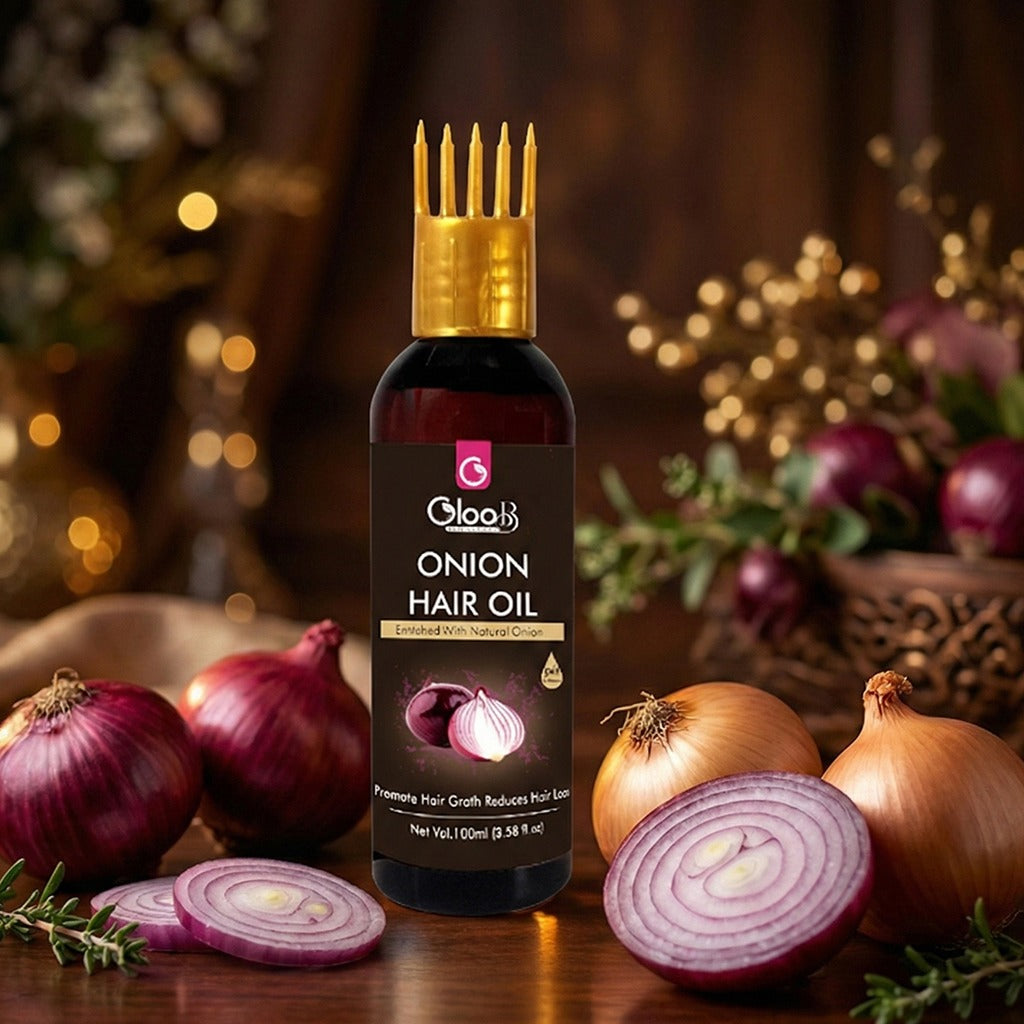 GlooB Onion Hair Oil – Enriched with Natural Onion Extract